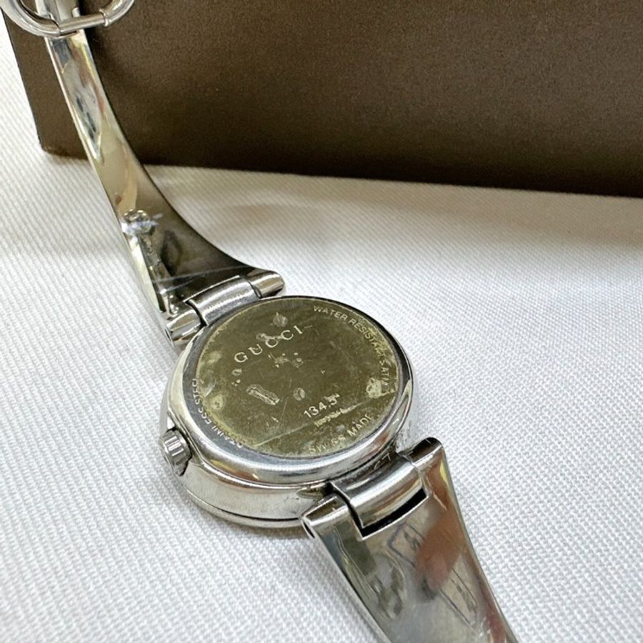 GUCCI Guccissima黑盤石英腕錶-8