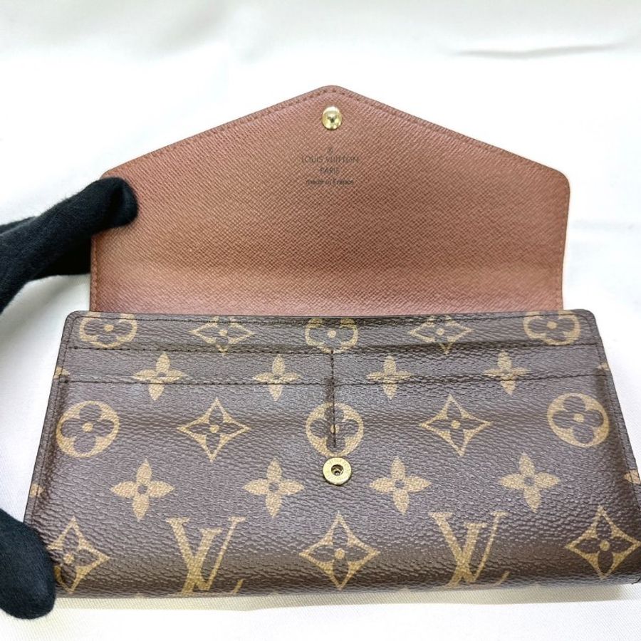 LV Sarah老花信封長夾-6