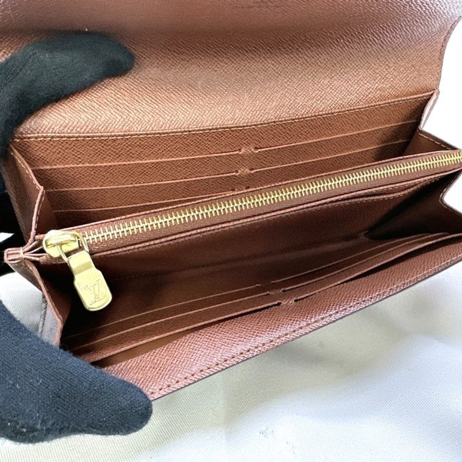 LV Sarah老花信封長夾-7
