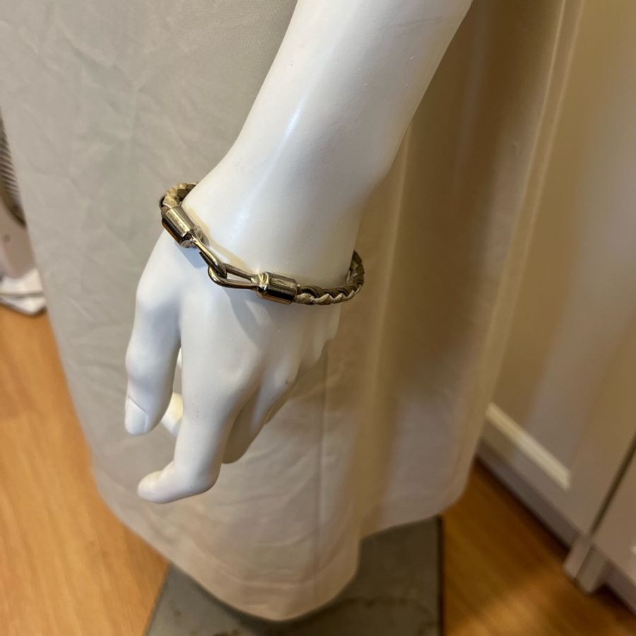 SAINT LAURENT YSL 編織皮革手環-2
