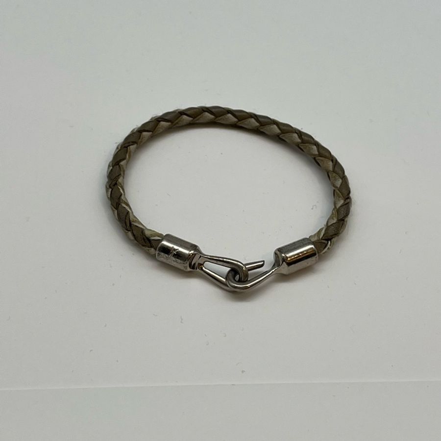 SAINT LAURENT YSL 編織皮革手環-5