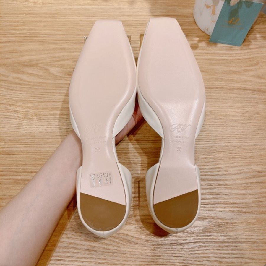 Roger Vivier 經典漆皮方扣芭蕾舞鞋 38-6