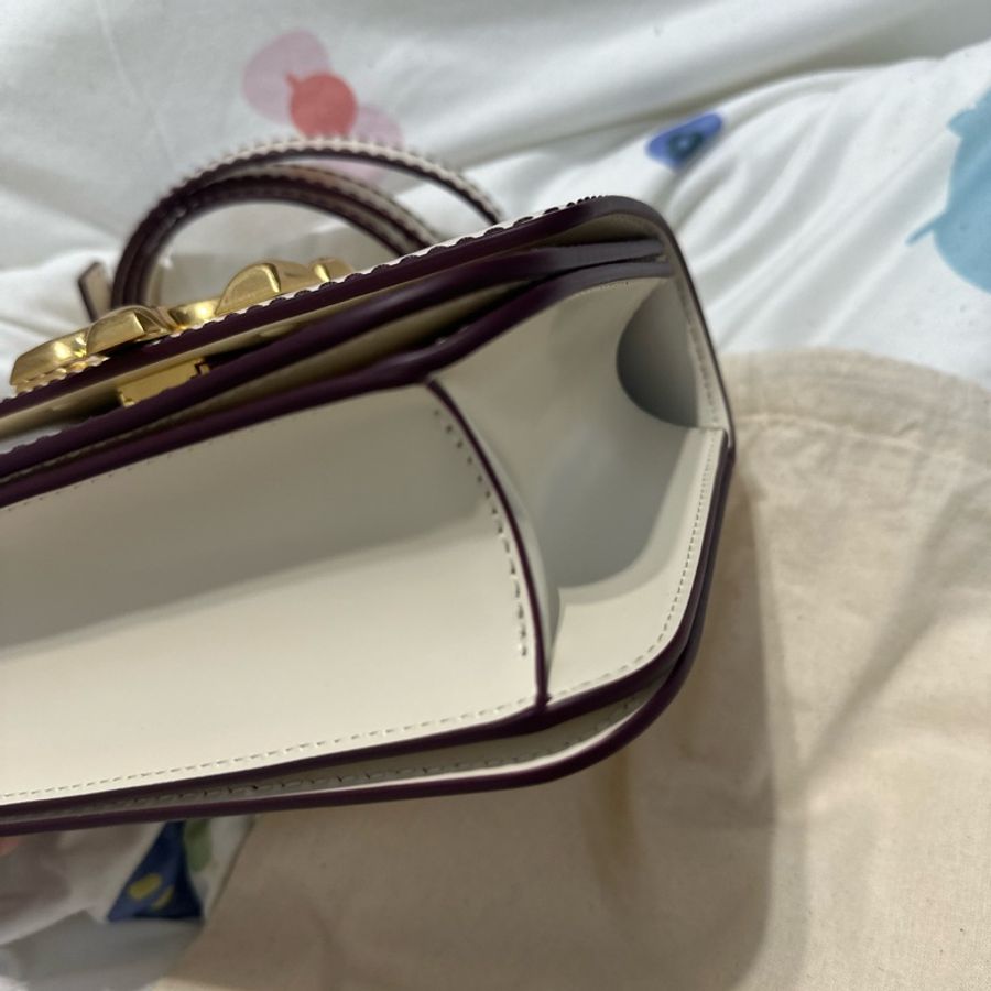 (全新)Tory Burch Eleanor tb 金磚 奶白色 皮帶款 稀有色 稀有款-12