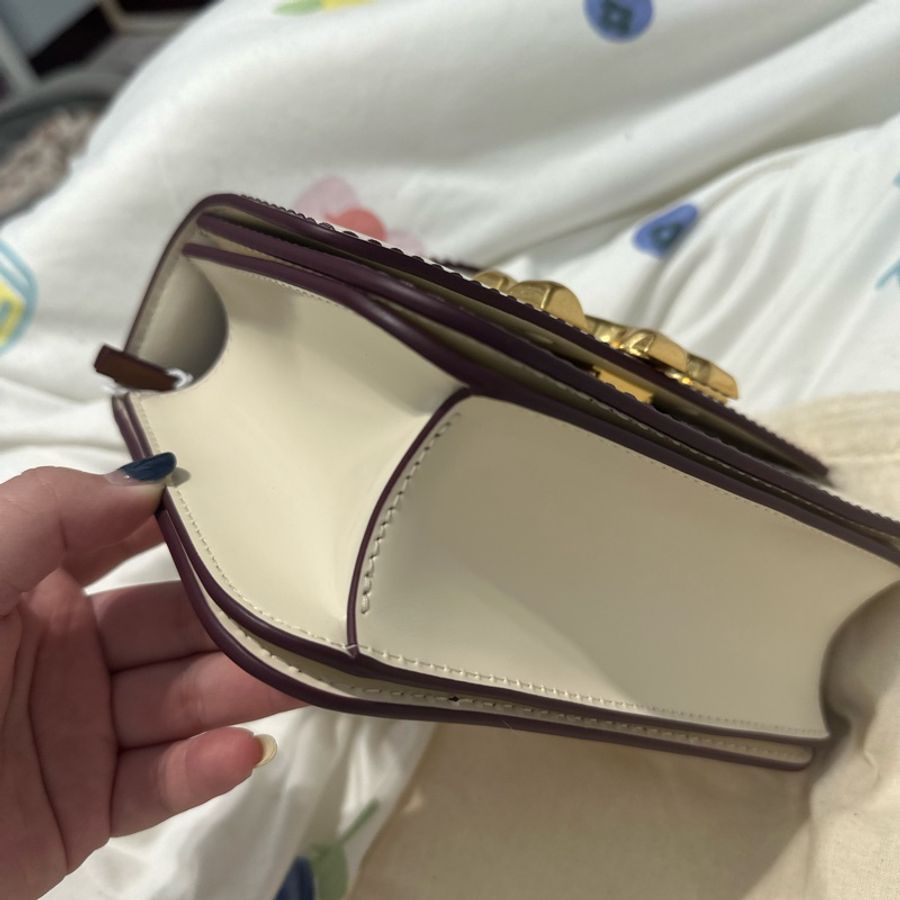 (全新)Tory Burch Eleanor tb 金磚 奶白色 皮帶款 稀有色 稀有款-13
