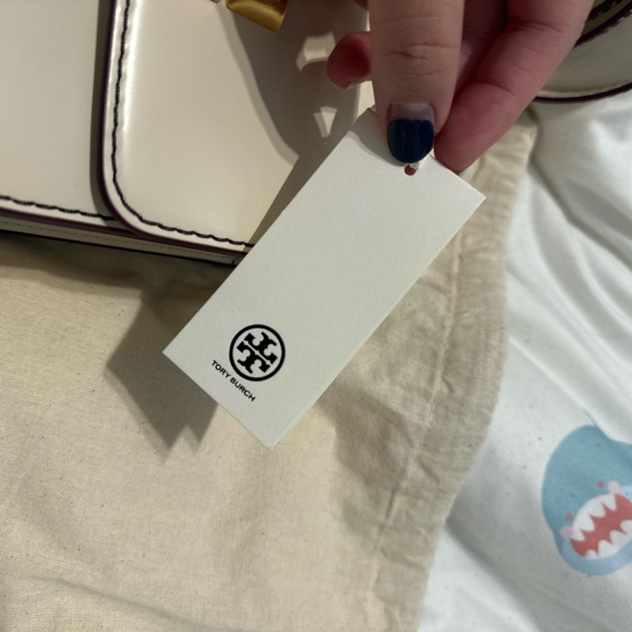 (全新)Tory Burch Eleanor tb 金磚 奶白色 皮帶款 稀有色 稀有款-14