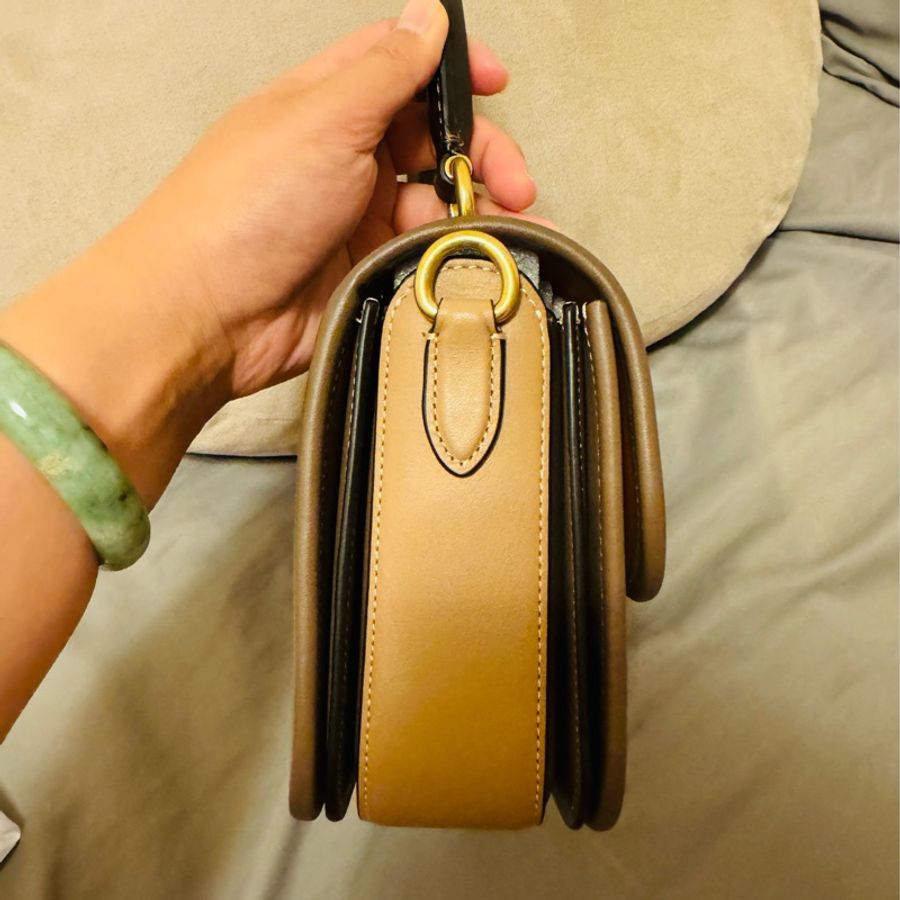二手 coach ROGUE 頂部提把撞色手袋 側背 手提-12