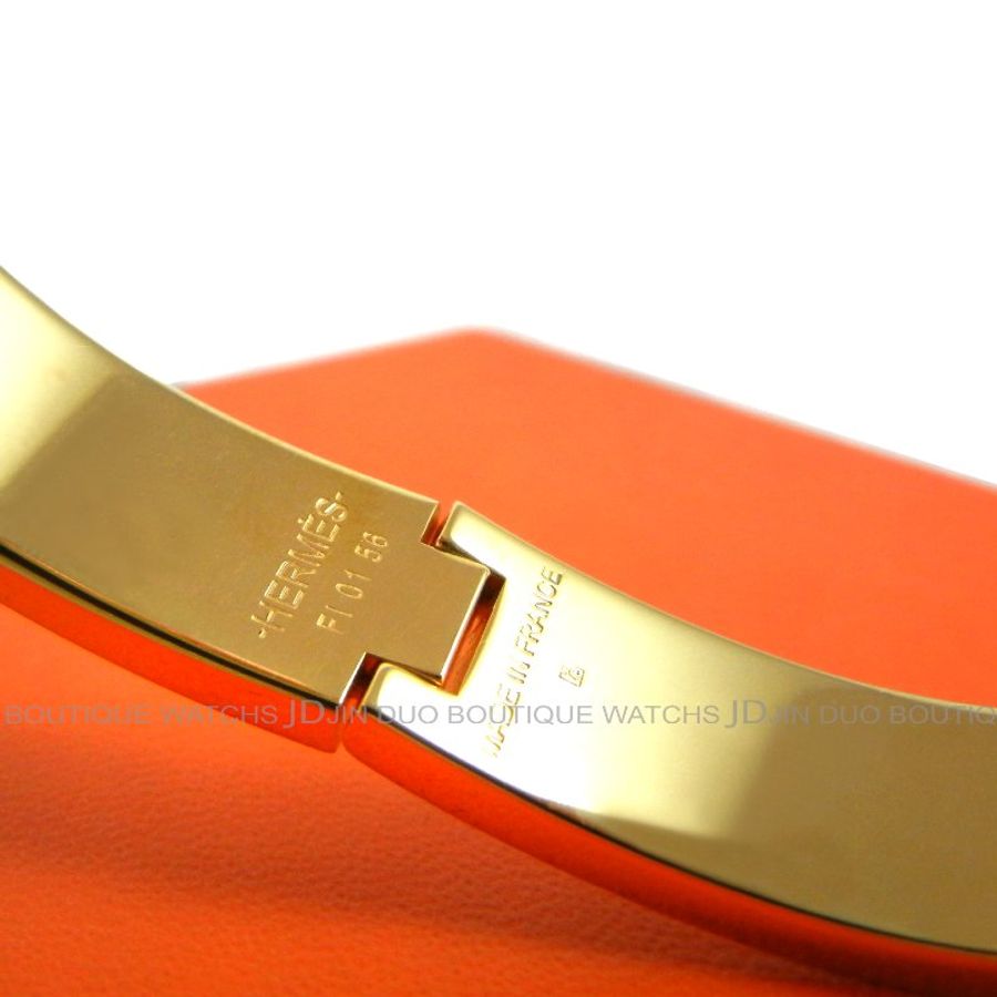 金鐸精品~C774 HERMES 愛馬仕 CLic H窄版白色琺瑯手環-5