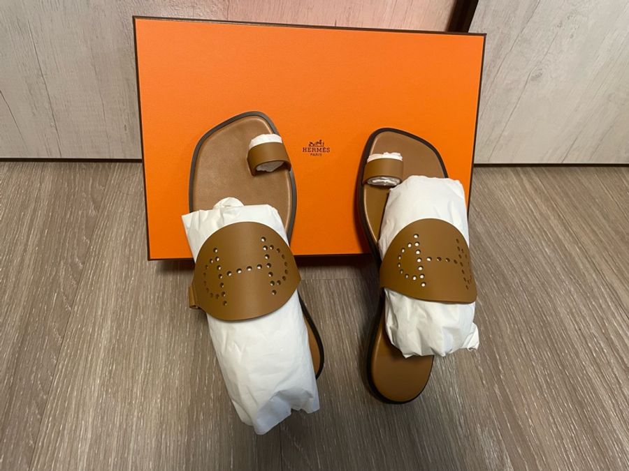 Hermès 愛馬仕 Hers涼鞋 Nuturel棕色-2