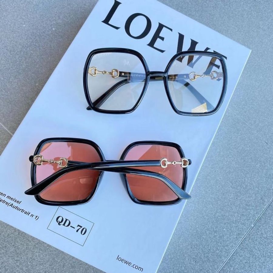 Gucci 倪妮廣告主打款 黑金竹節logo 大方框「抗藍光」平光眼鏡 可配度數 專櫃16800-3
