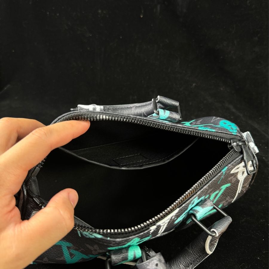 LV keepall 25 塗鴉 斜背 手提-5