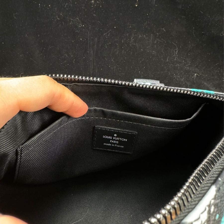 LV keepall 25 塗鴉 斜背 手提-6