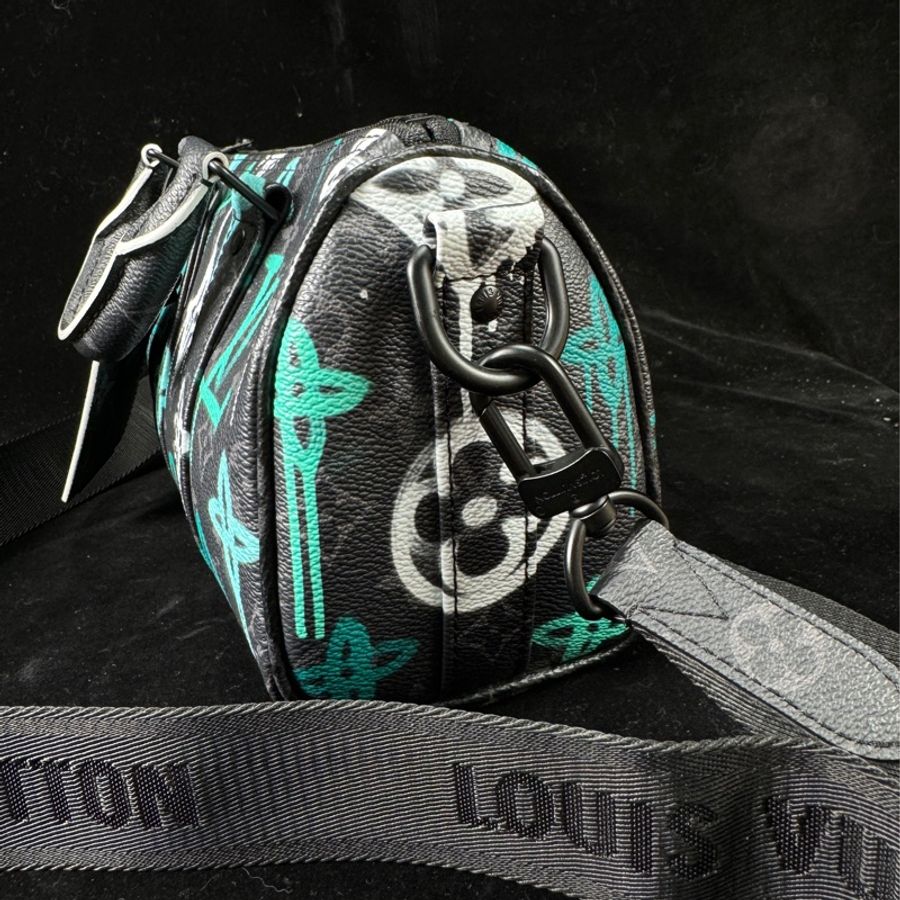 LV keepall 25 塗鴉 斜背 手提-8