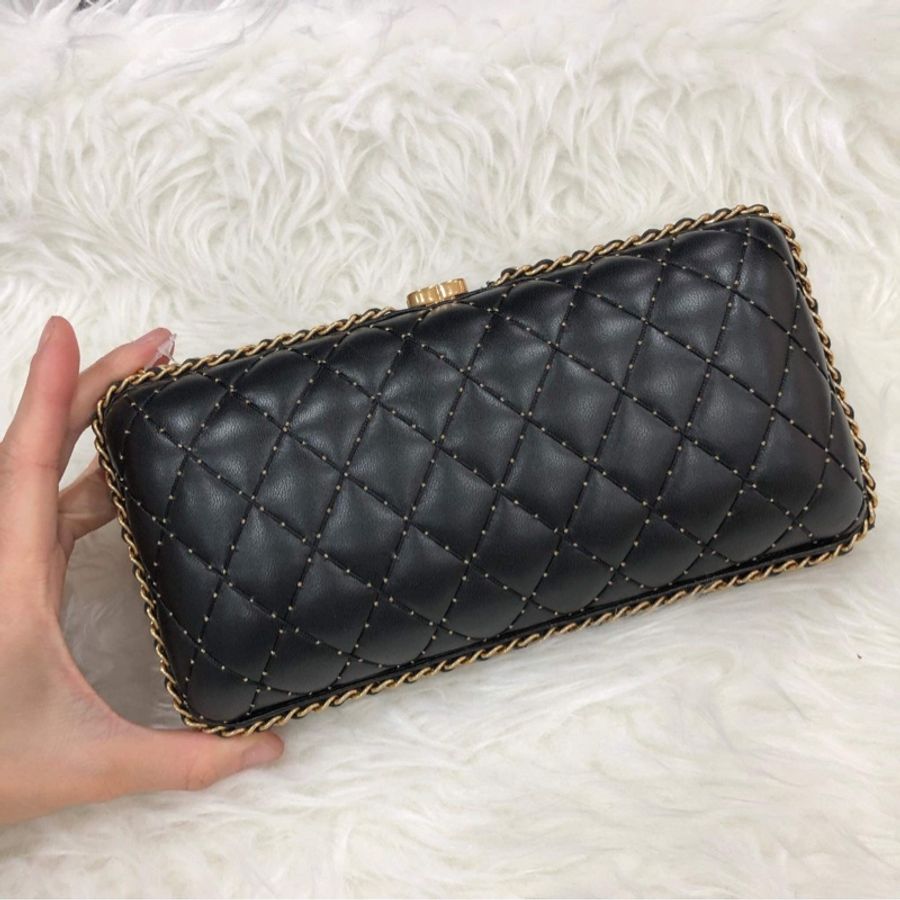 Chanel小羊皮晚宴包、附鏈可肩揹-0