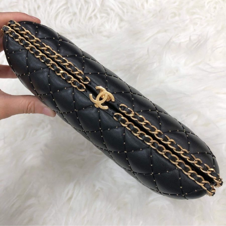 Chanel小羊皮晚宴包、附鏈可肩揹-1