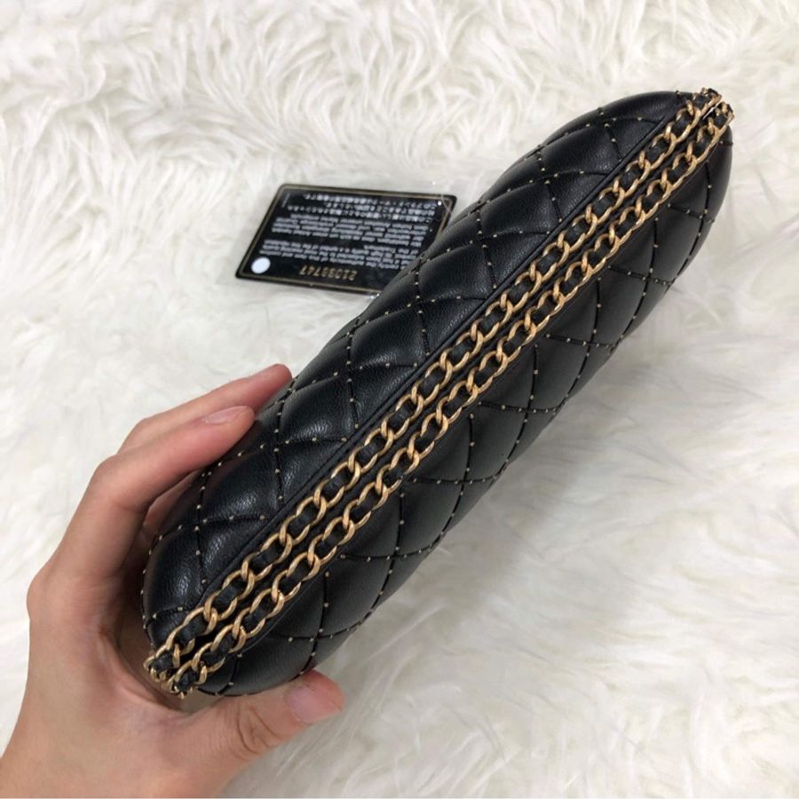 Chanel小羊皮晚宴包、附鏈可肩揹-4
