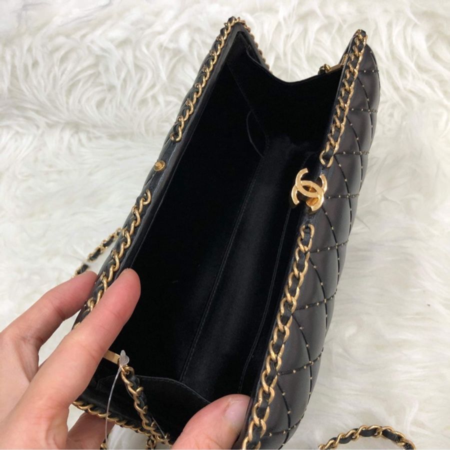Chanel小羊皮晚宴包、附鏈可肩揹-6