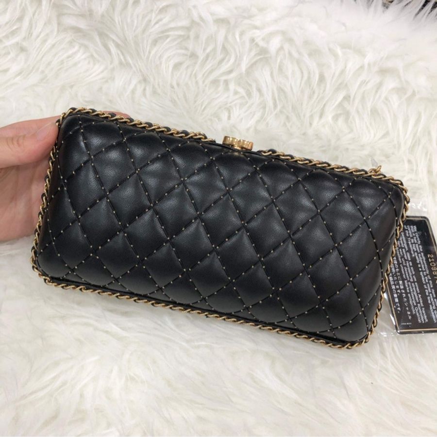 Chanel小羊皮晚宴包、附鏈可肩揹-8