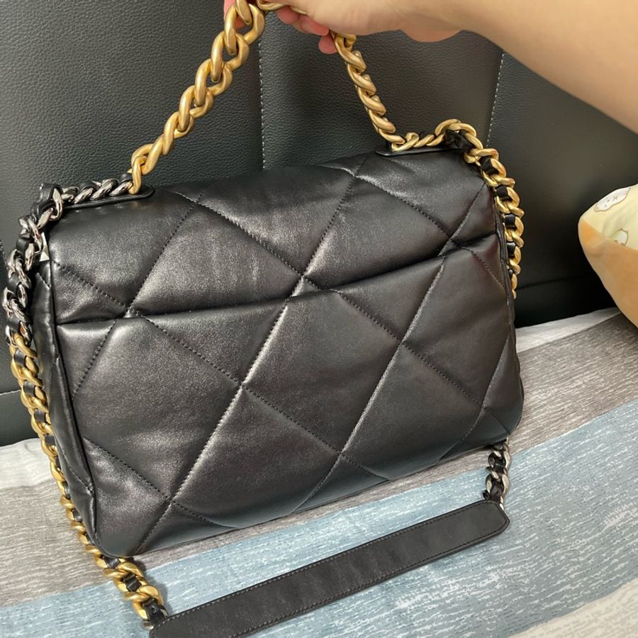 Chanel 19bag 30cm 全配閒置品少用-11