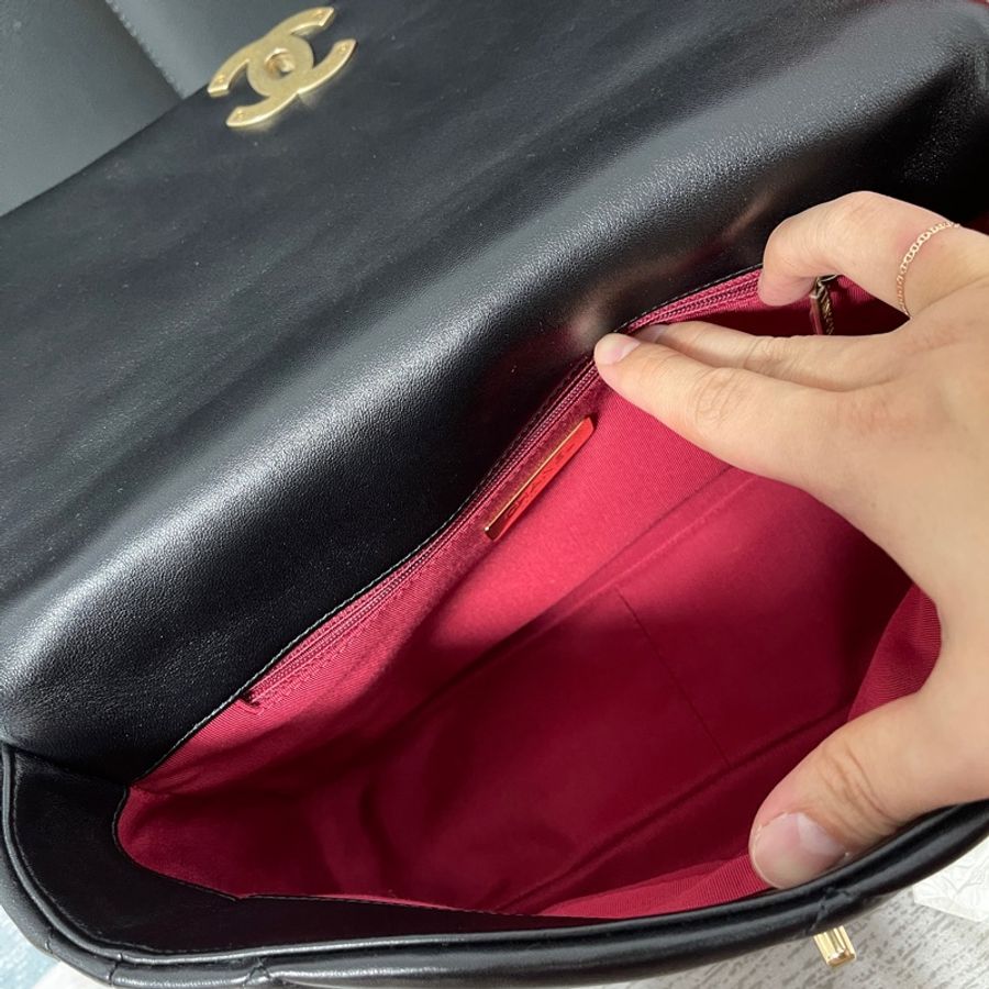 Chanel 19bag 30cm 全配閒置品少用-16