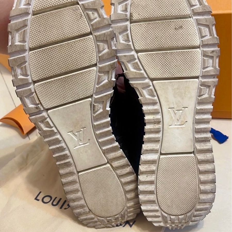 。真品LV Run Away 拼色老花現貨全配男休閒鞋-16