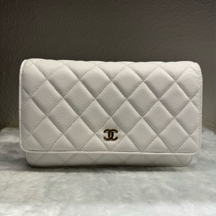 (全新）Chanel 荔皮白色woc-1