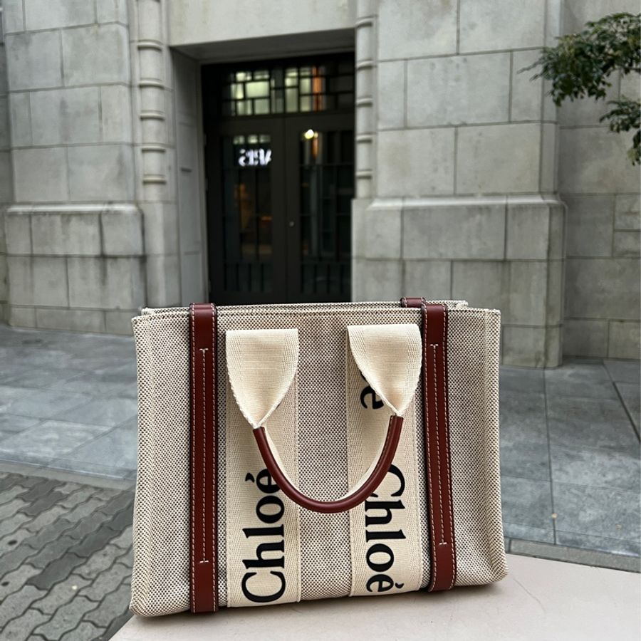 【Chloe】Woody 帆布托特包-0