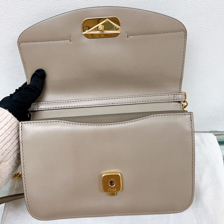 Chloe C clutch with chain 灰色 C釦鏈條包/ 斜挎單肩包-9