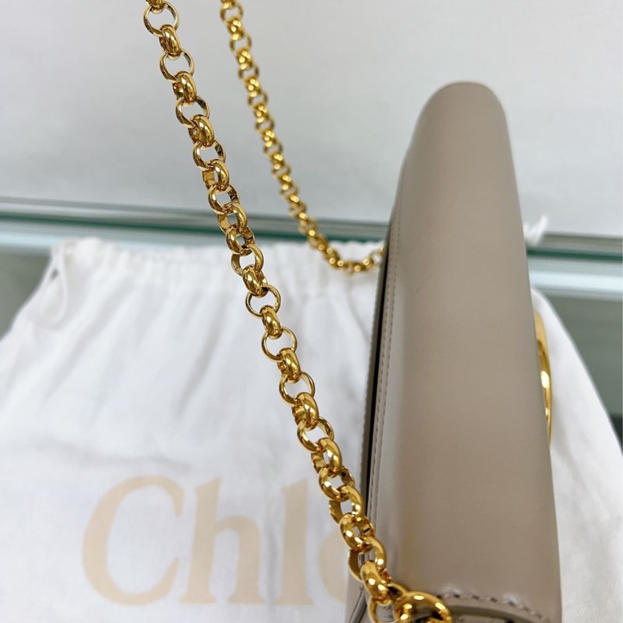 Chloe C clutch with chain 灰色 C釦鏈條包/ 斜挎單肩包-13