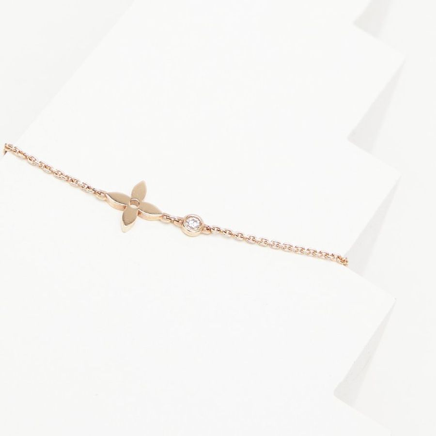 Lv Idylle Blossom 玫瑰K金配鑽石項鍊-5