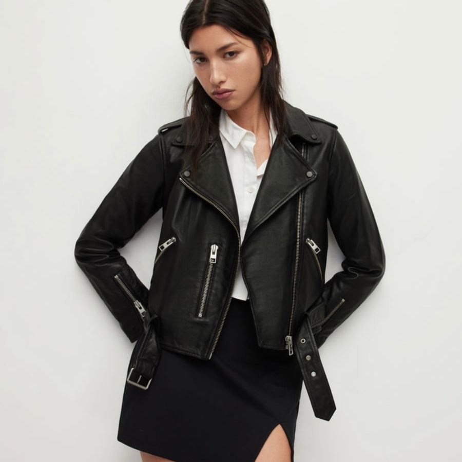 AllSaints Wick 羊皮騎士皮衣(與女款 Balfern 相似)-5