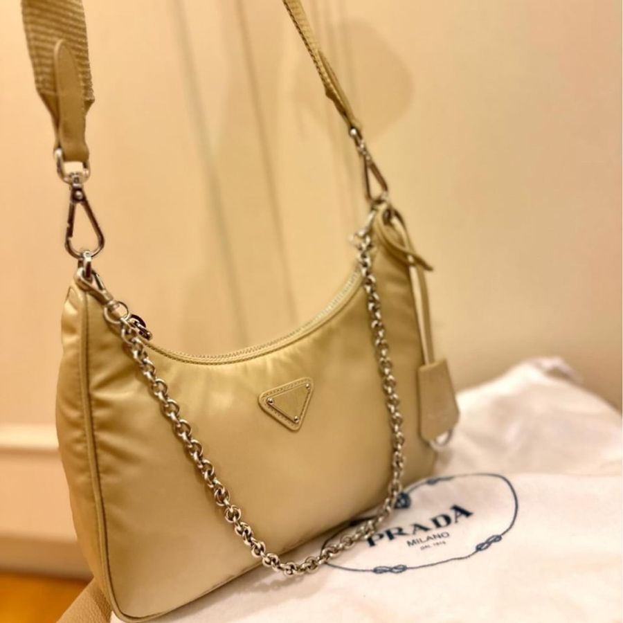 prada hobo三合一沙色-2
