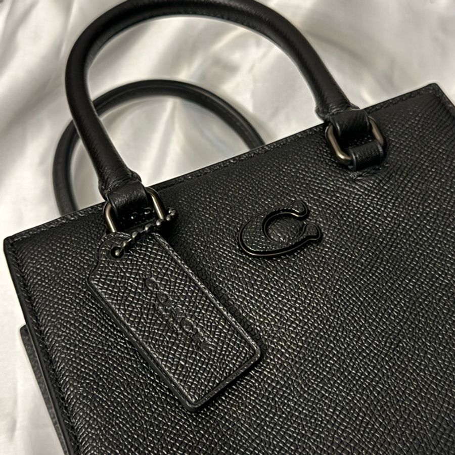 COACH TOTE16 SIGNATURE 帆布襯裡托特手袋-7