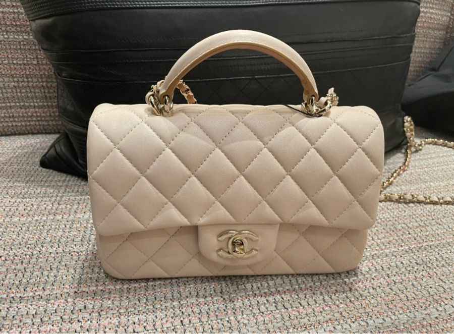超美拼色✨Chanel 香奈兒mini cf handle-2