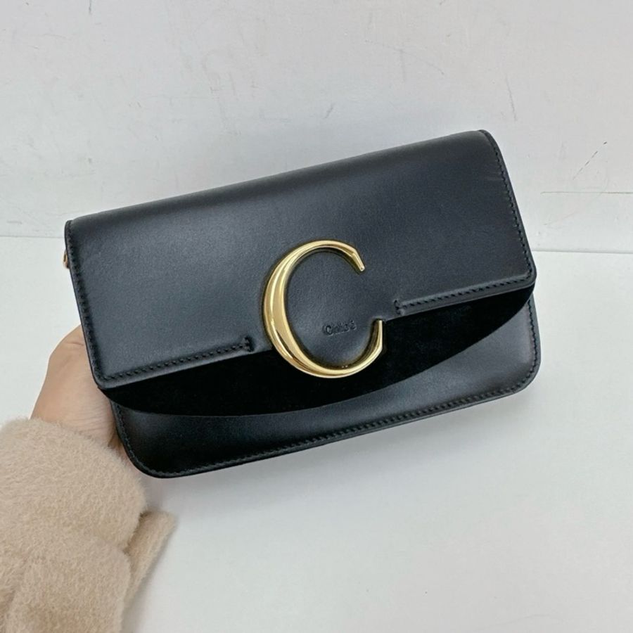 Chloe C黑色側背包woc-0