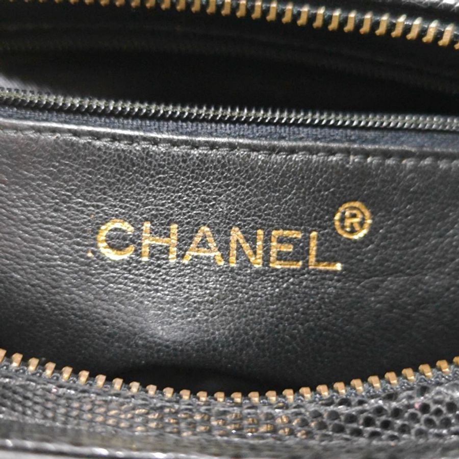Chanel Vintage 香奈兒蜥蜴皮元寶包 卡標齊-20