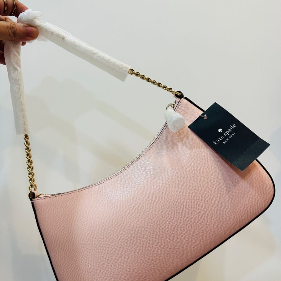 Kate Spade 粉紅色小包 半月包 腋下包-2