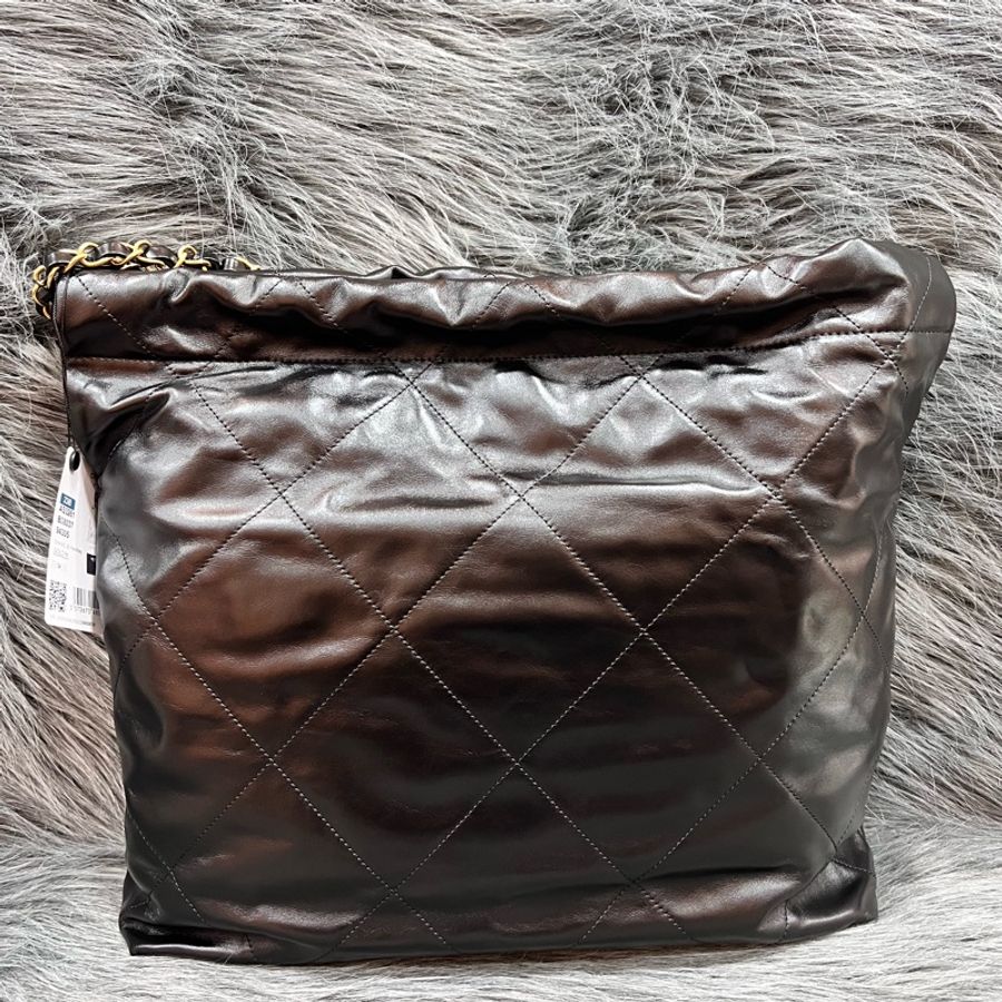 Chanel AS3261 黑色 金釦 22 中號 垃圾袋 肩背包-2
