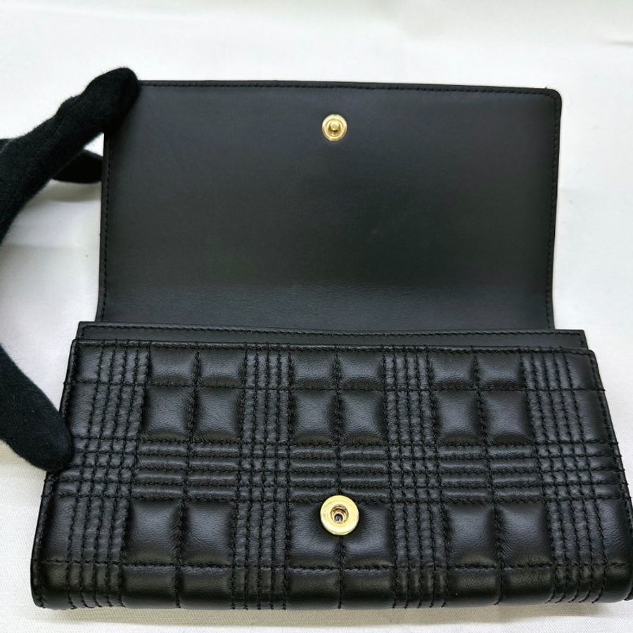 BURBERRY 全新Lola小羊皮翻蓋長夾-6