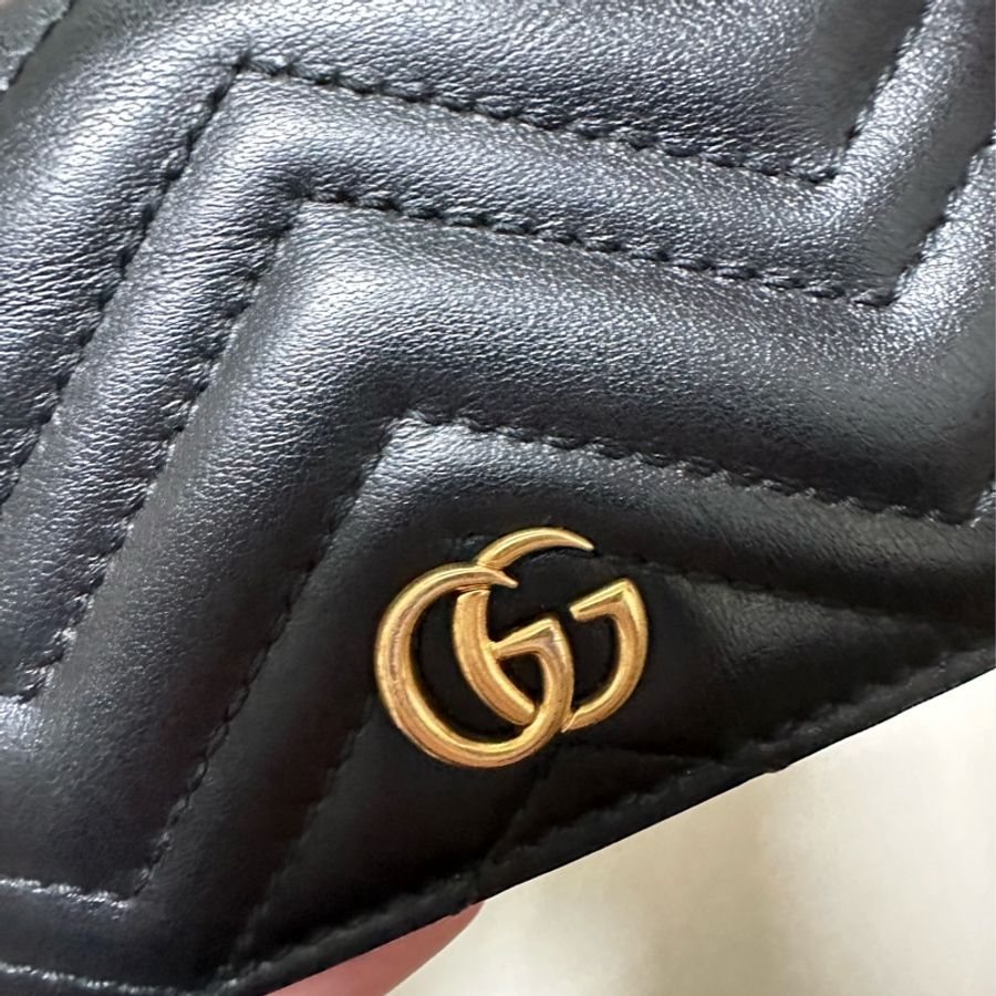GUCCI古馳 GG MARMONT系列錢包 黑色-5