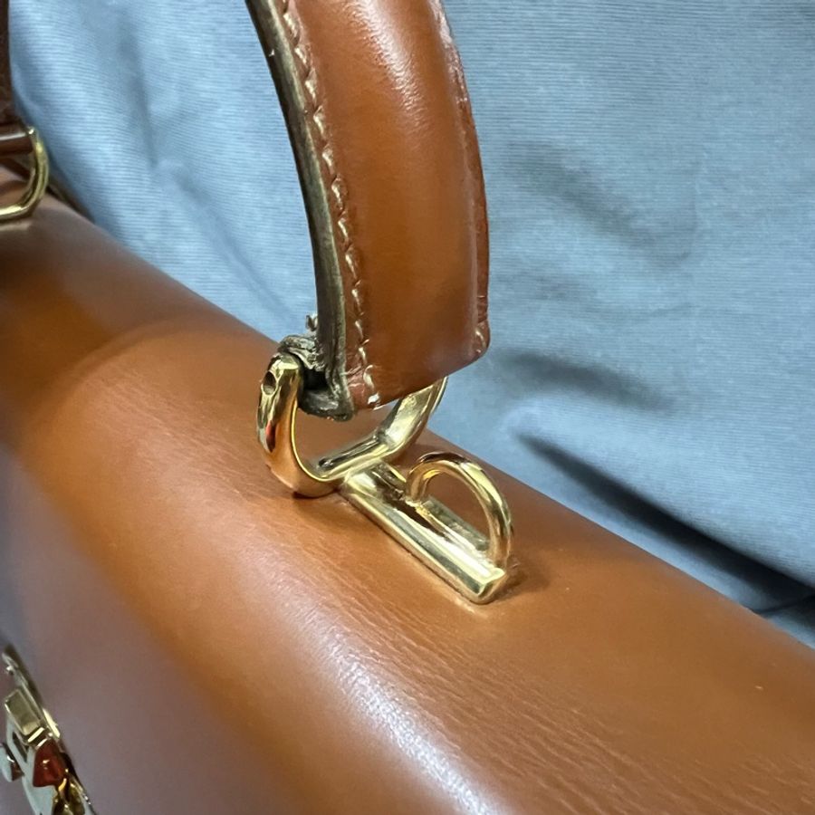 Gucci 啡金色Kelly Lock Bag+鏡子套裝-13