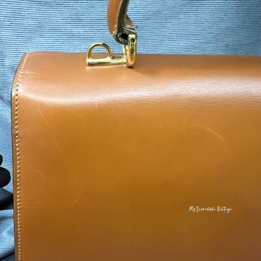 Gucci 啡金色Kelly Lock Bag+鏡子套裝-47