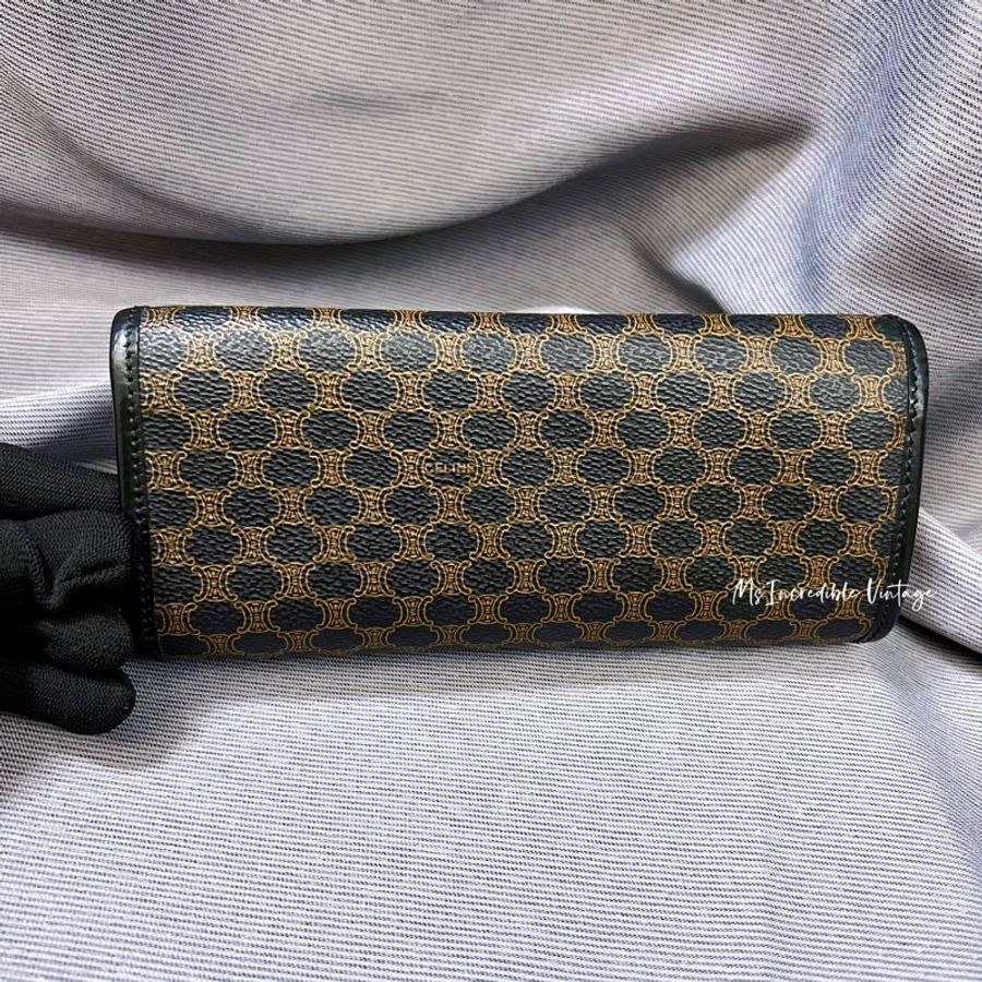 Celine細pouch (可另加配古銅金長鏈,非常搭配黑花)-8