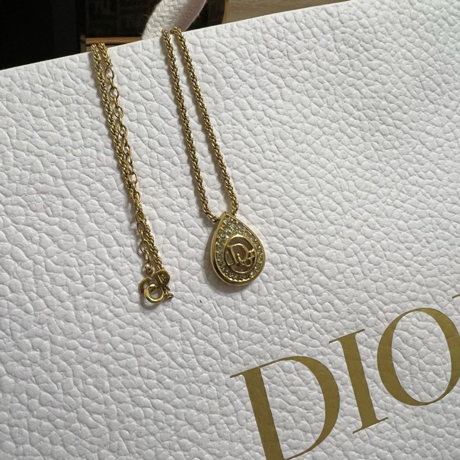 瑞奇二手精品 Dior 水滴項鍊 美品-5