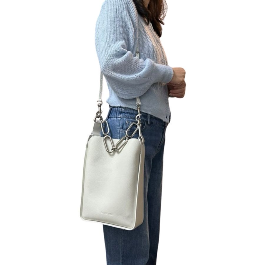 Tool 2.0 Small North-South Chain Leather Tote Bag-0