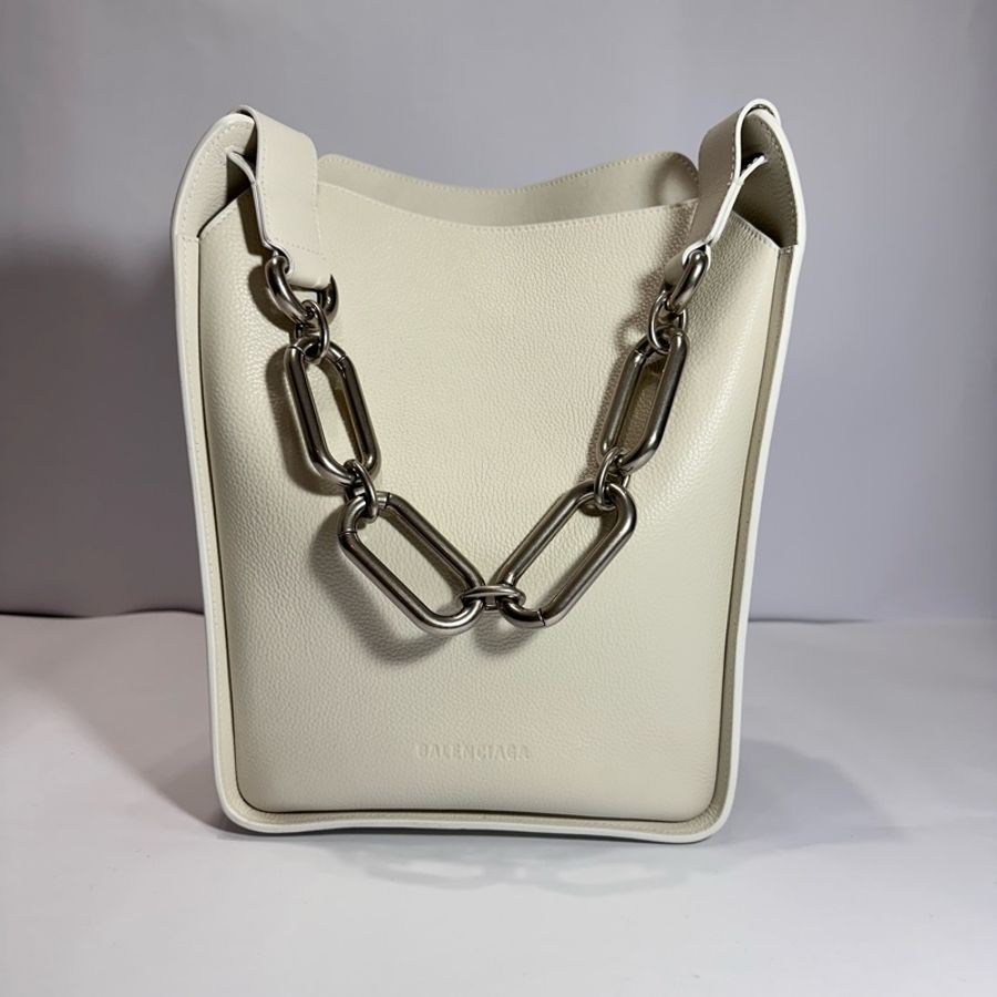 Tool 2.0 Small North-South Chain Leather Tote Bag-2