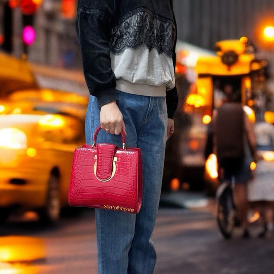 Thea Top Handle Satchel 鱷魚皮手提/肩背包-1