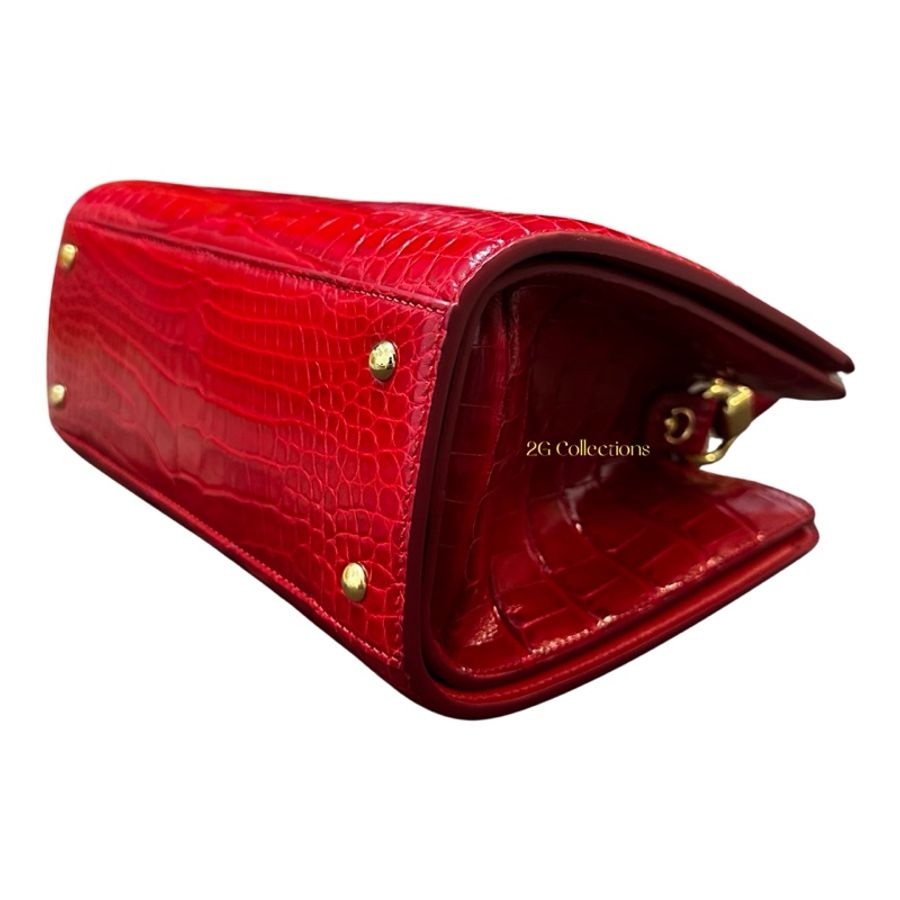 Thea Top Handle Satchel 鱷魚皮手提/肩背包-10