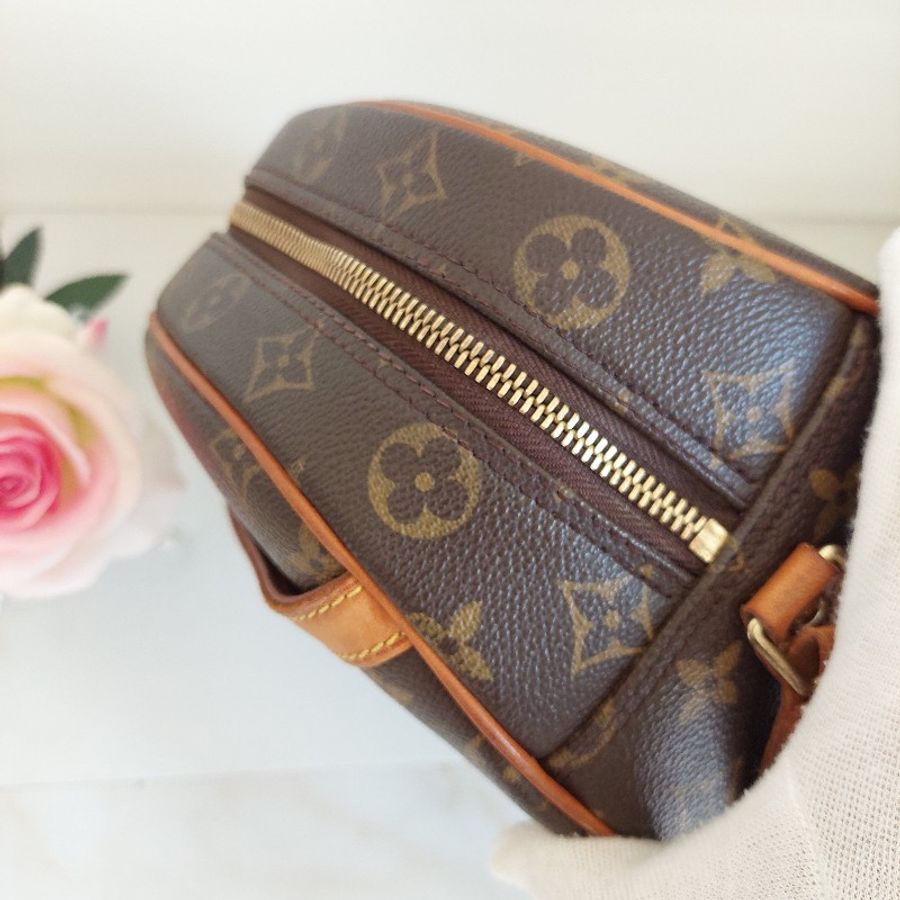 LV Monogram 中古蘋果包🎀現品實拍 🎀 Vintage 經典花紋老花/蘋果包/柏芝包/斜背包~二手品-16