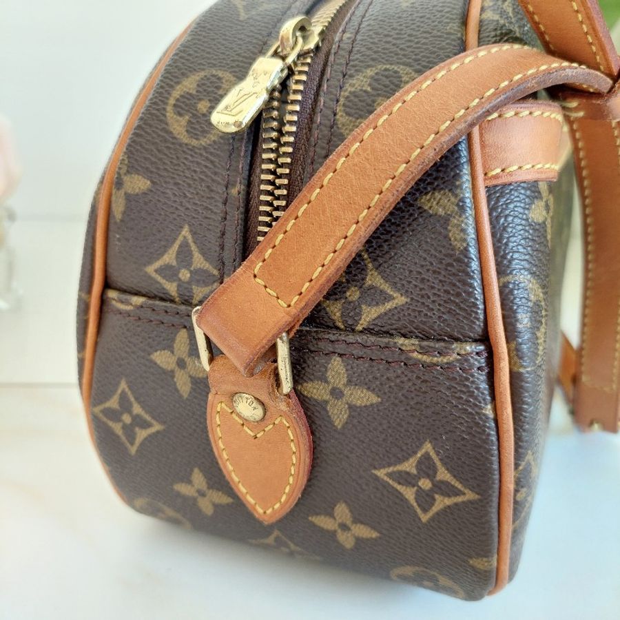 LV Monogram 中古蘋果包🎀現品實拍 🎀 Vintage 經典花紋老花/蘋果包/柏芝包/斜背包~二手品-48
