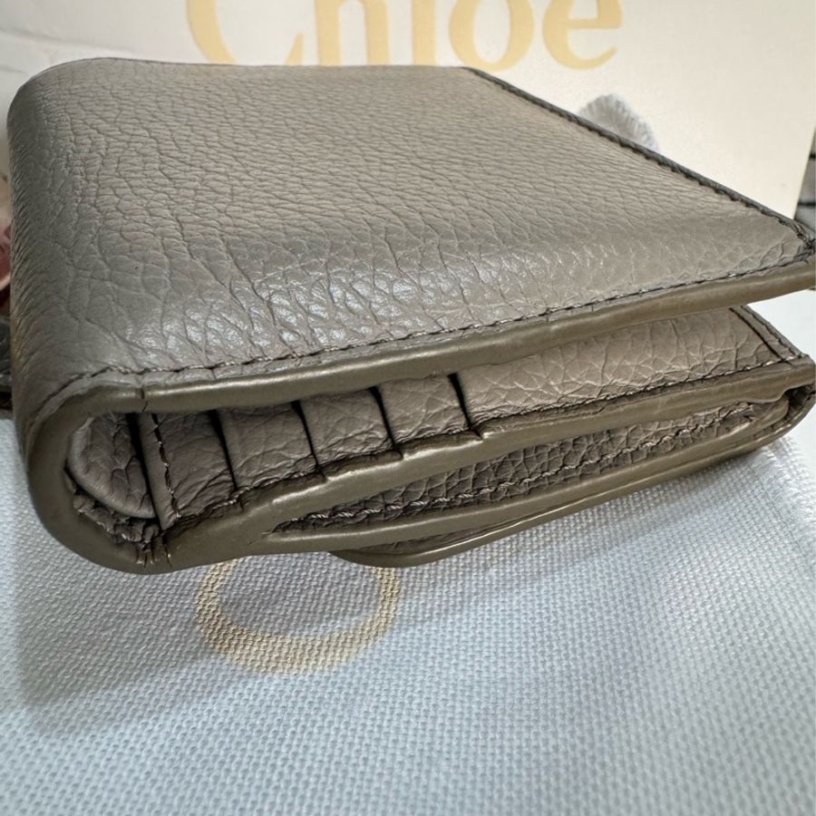 Chloe 大象灰 皮夾 短夾-6